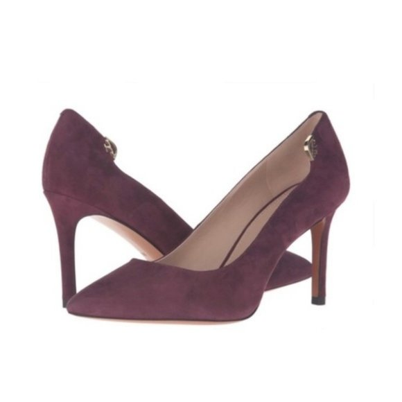 Tory Burch Shoes - Tory Burch Elizabeth Royal Port Suede Pumps Heels 9